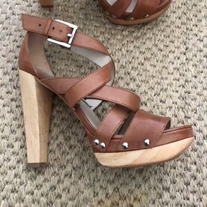 Michael Kors Leather Platform Sandals